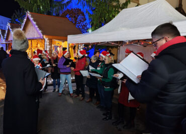 Chorale coup de Choeur à l'inauguration du marché de Noël de Golbey