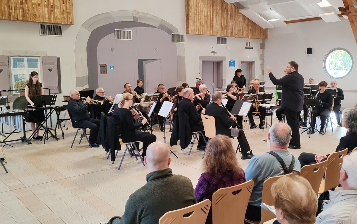 L'orchestre d'harmonie de Golbey en représentation à Jeuxey pour le concert de Printemps