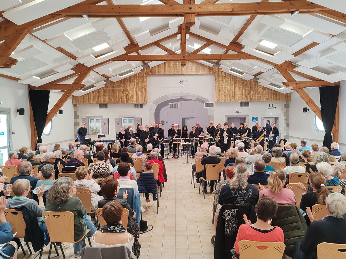 L'orchestre d'harmonie de Golbey en représentation à Jeuxey pour le concert de Printemps