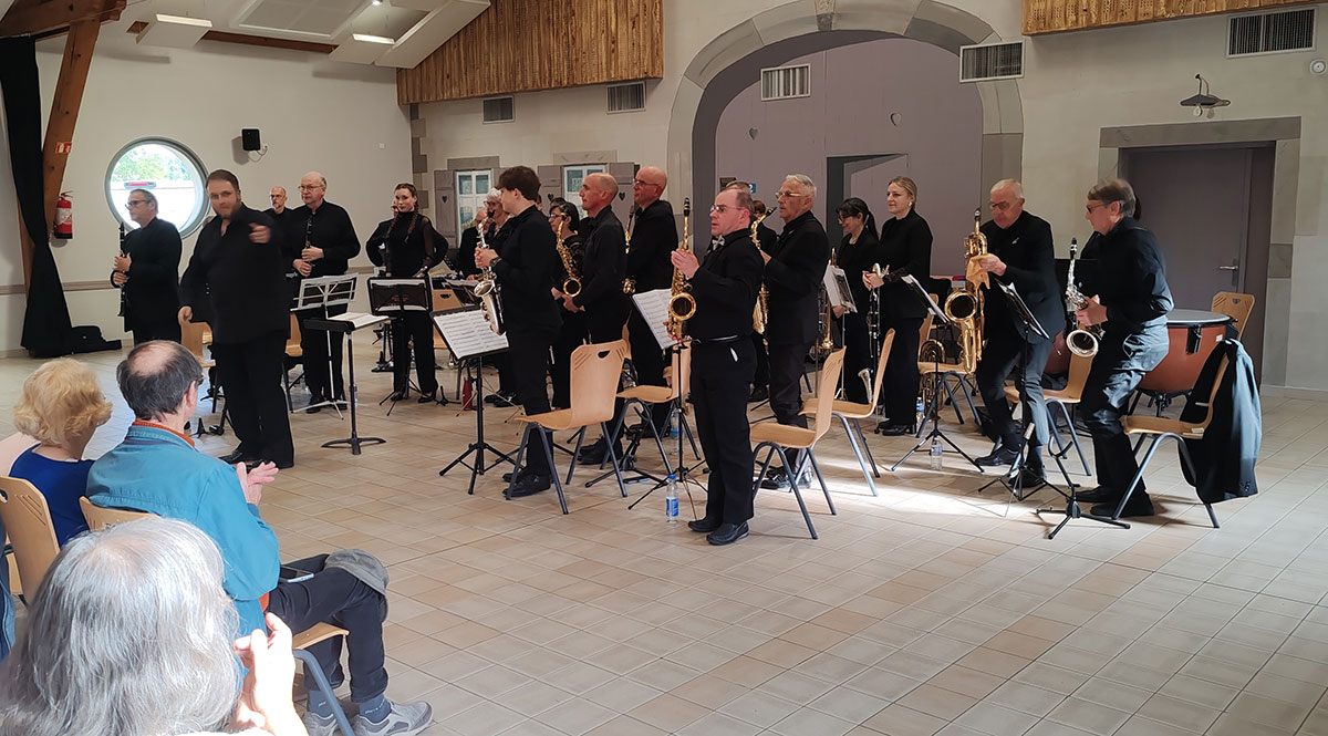 L'orchestre d'harmonie de Golbey en représentation à Jeuxey pour le concert de Printemps